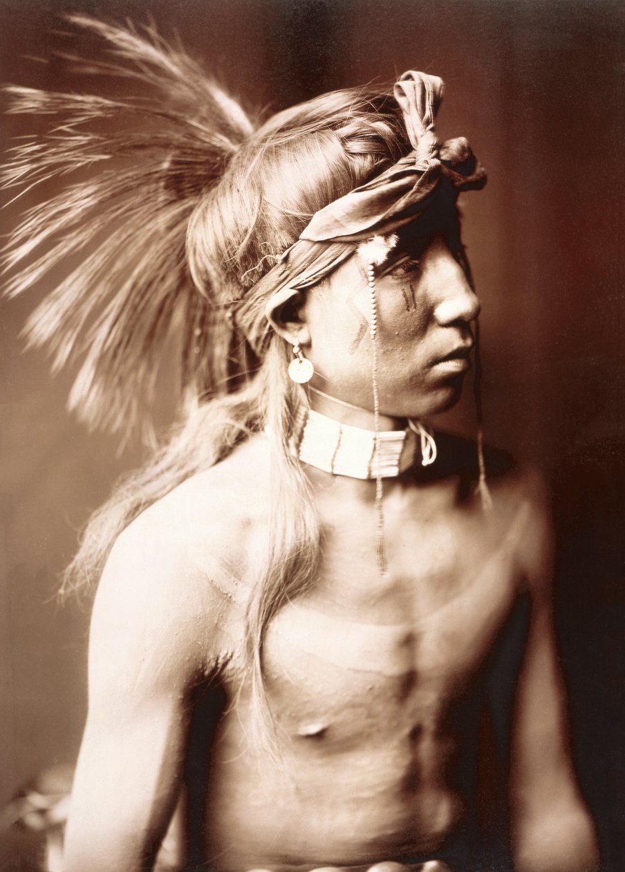 Pokazuje, jak idzie, Edward S. Curtis, ok. 1904 (stonowany srebrny nadruk) autorstwa Edward Sheriff Curtis