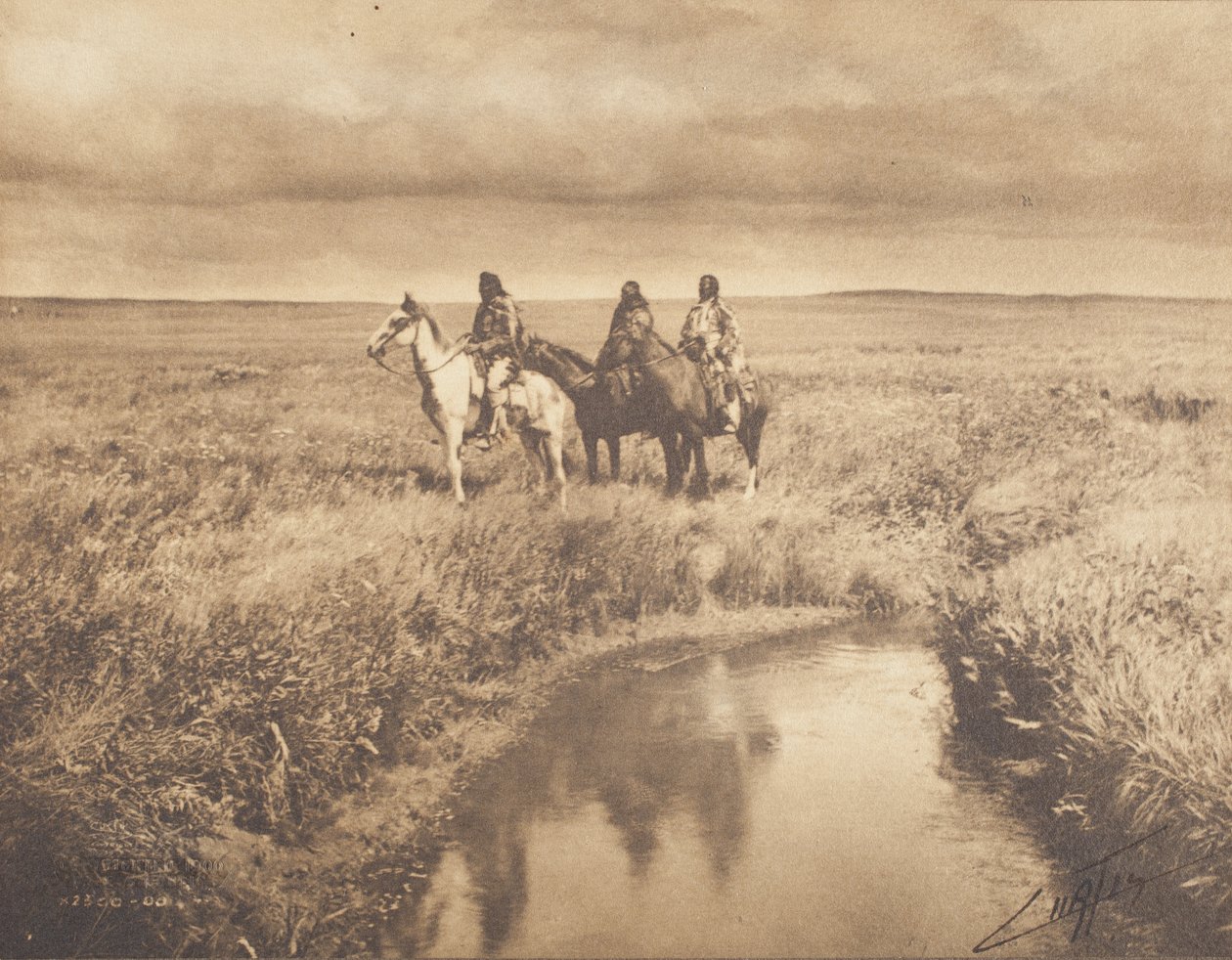 Trzej wodzowie - Piegan autorstwa Edward Sheriff Curtis