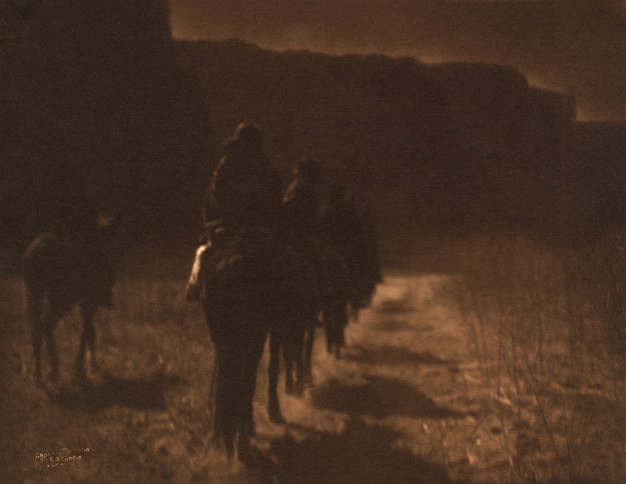 Исчезающая раса - навахо Эдварда С. Кертиса, ок. 1907 г. (фотогравюра), полировка autorstwa Edward Sheriff Curtis