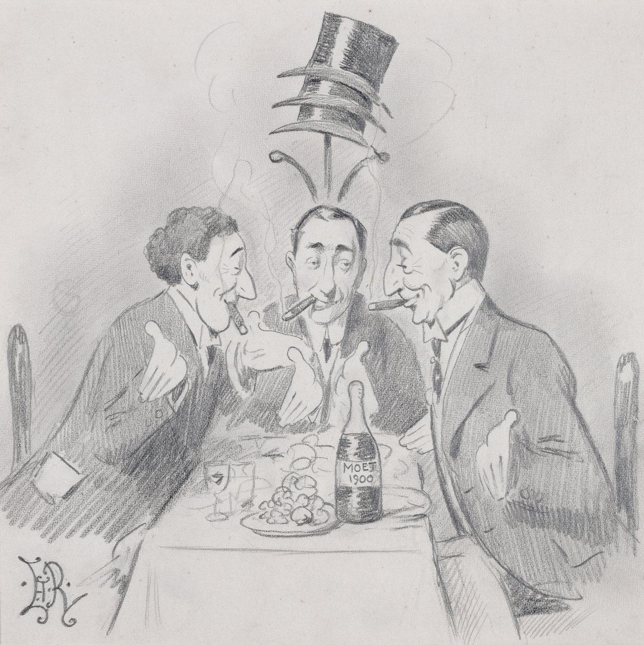 Świętowane śniadanie a Trois (Trzy Izaaki) 1900 autorstwa Edward Tennyson Reed
