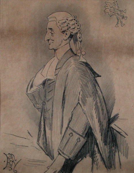 Pierwszy Żyd, który został Prokuratorem Generalnym (ołówek na papierze) autorstwa Edward Tennyson Reed