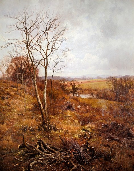 Kwietniowy dzień (olej na płycie) autorstwa Edward Wilkins Waite