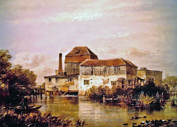 Beardwell, niedaleko Oksfordu (olej) autorstwa Edward William Cooke