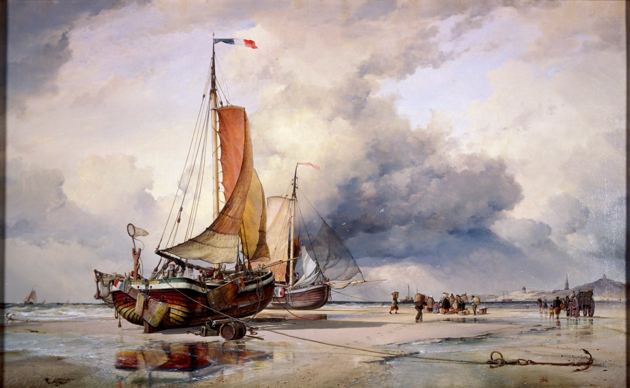 „Holenderski Pincks w Scheveningen”, Holandia, 1860 autorstwa Edward William Cooke