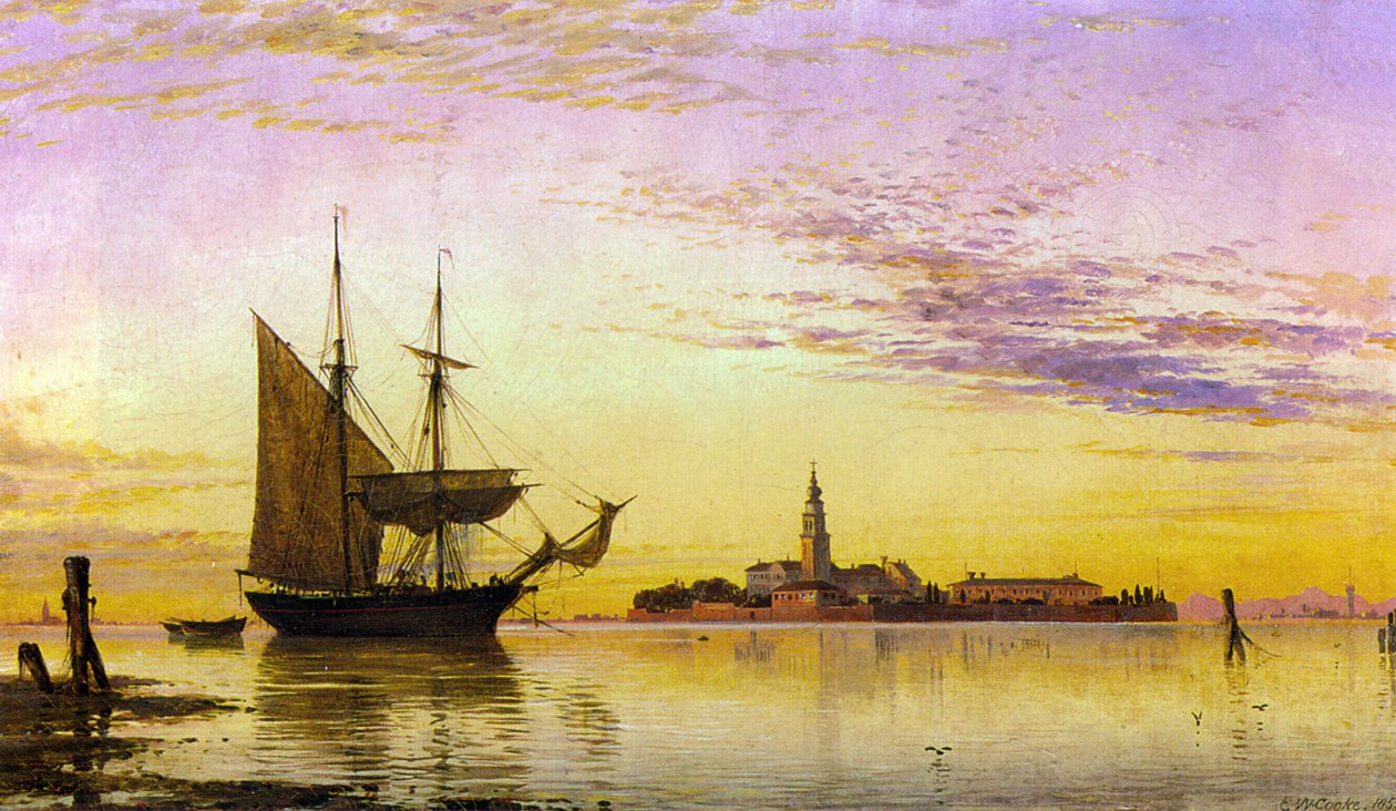 Edward William Cooke Klasztor ormiański, Wenecja autorstwa Edward William Cooke