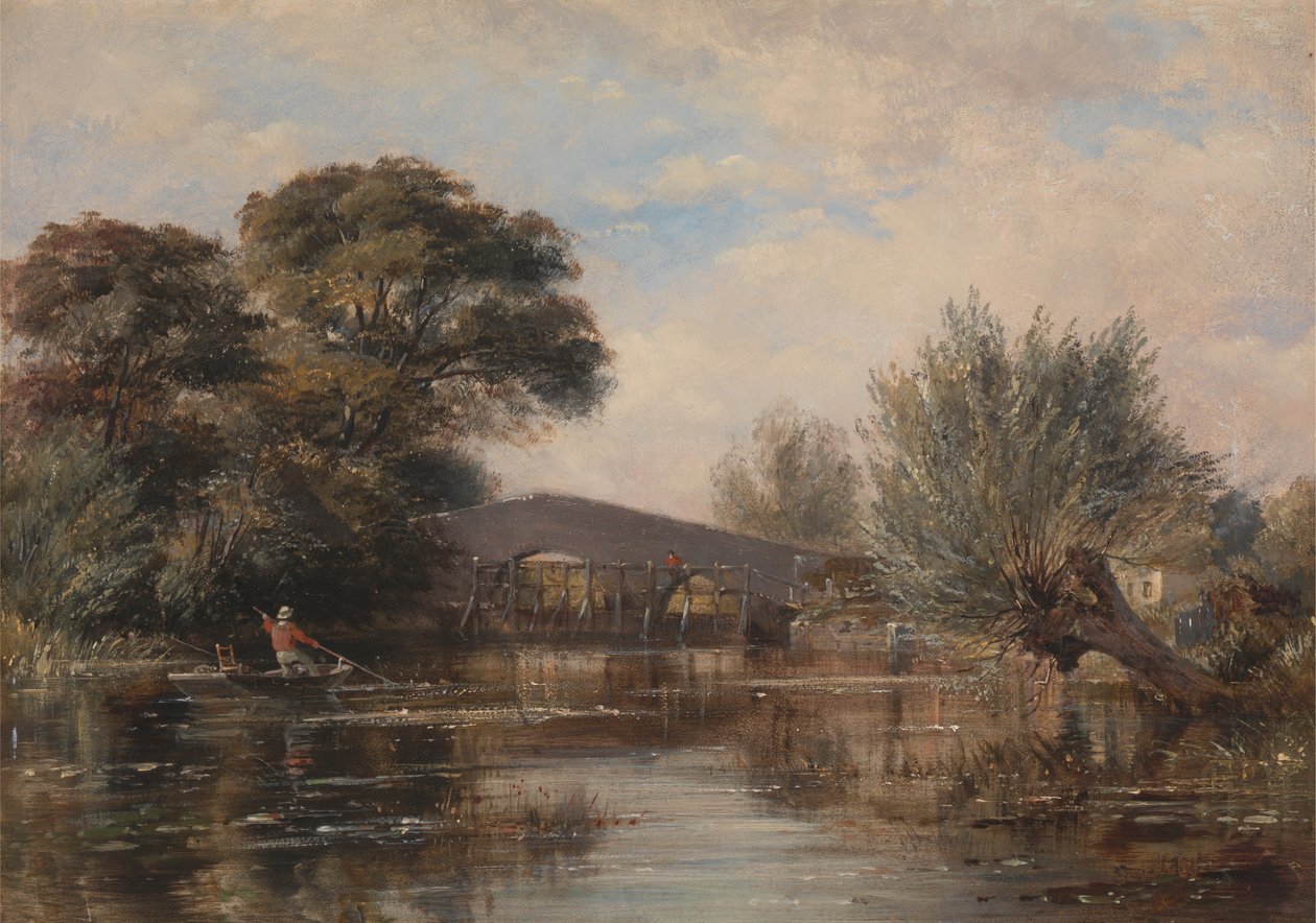 Most Godstow niedaleko Oksfordu autorstwa Edward William Cooke