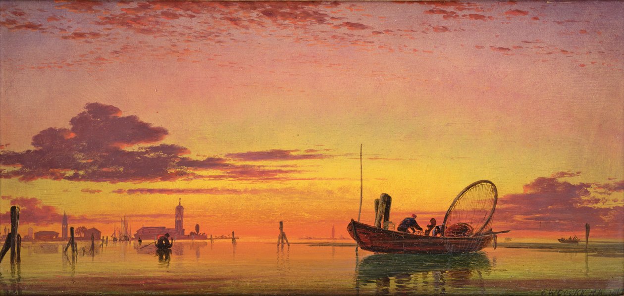 Mazzorto nad Zalewem, Wenecja, 1864 autorstwa Edward William Cooke