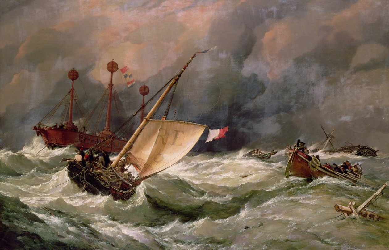 Poranek po wichrze (olej na płótnie) autorstwa Edward William Cooke