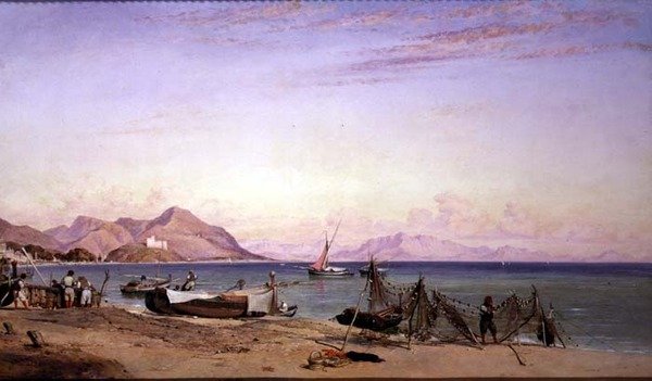 Salerno, Siatki do suszenia autorstwa Edward William Cooke