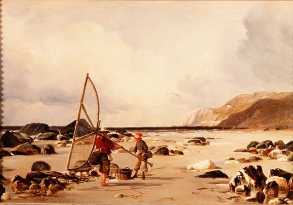 Krewetki na plaży? autorstwa Edward William Cooke