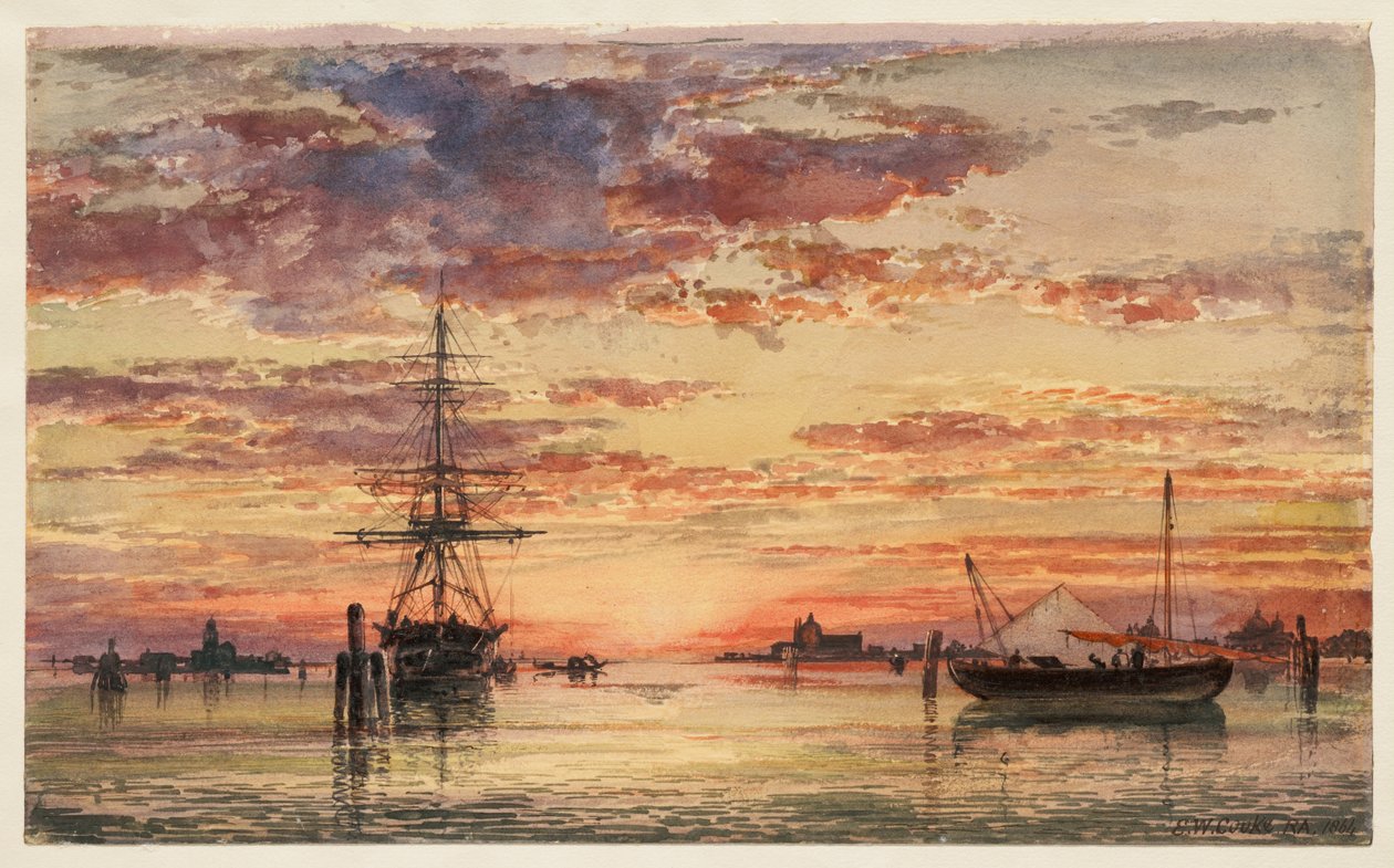 Wenecja o zachodzie słońca autorstwa Edward William Cooke