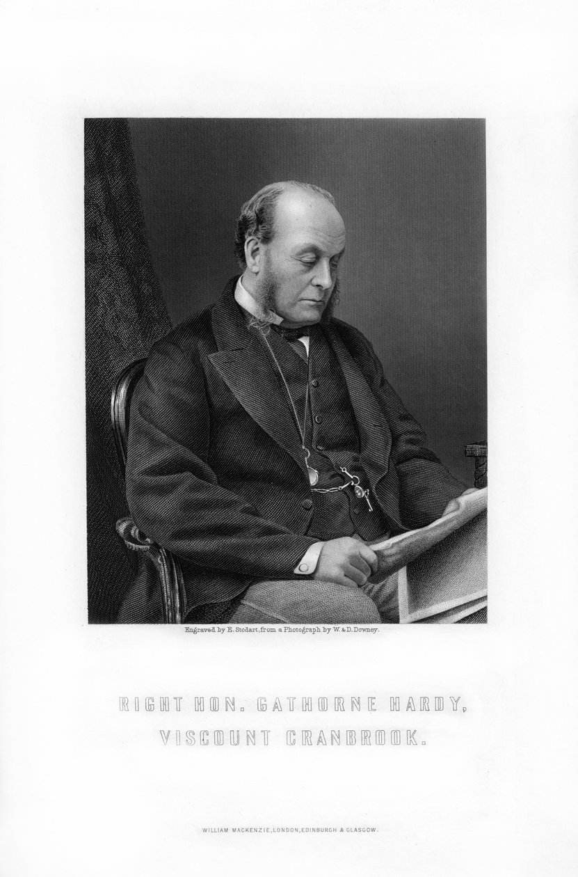 Gathorne Gathorne-Hardy, 1. hrabia Cranbrook, angielski polityk, 1881. autorstwa Edward William Stodart