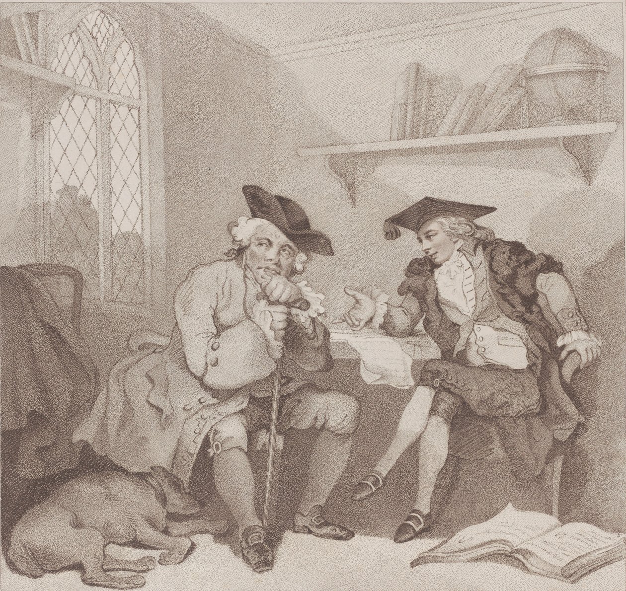 Scena uniwersytecka, czyli bezowocna próba z..., [1 sierpnia 1787], wznowiona 1 lipca 1802. autorstwa Edward Williams