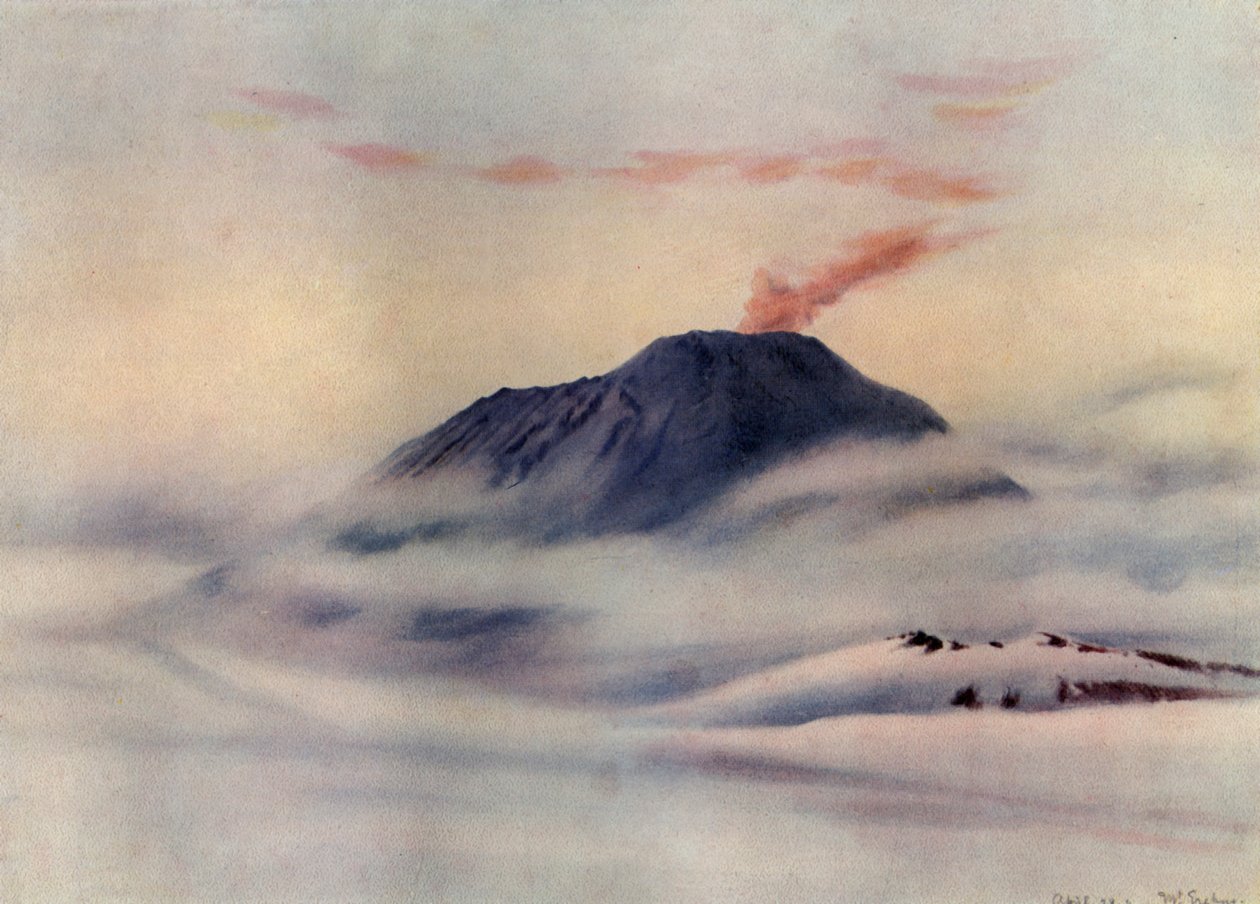 Góra Erebus, c1911, 1913. autorstwa Charles Edward Wilson