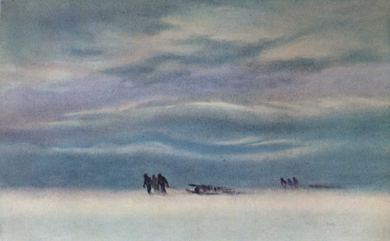Jazda na sankach, 1911, 1913 autorstwa Charles Edward Wilson