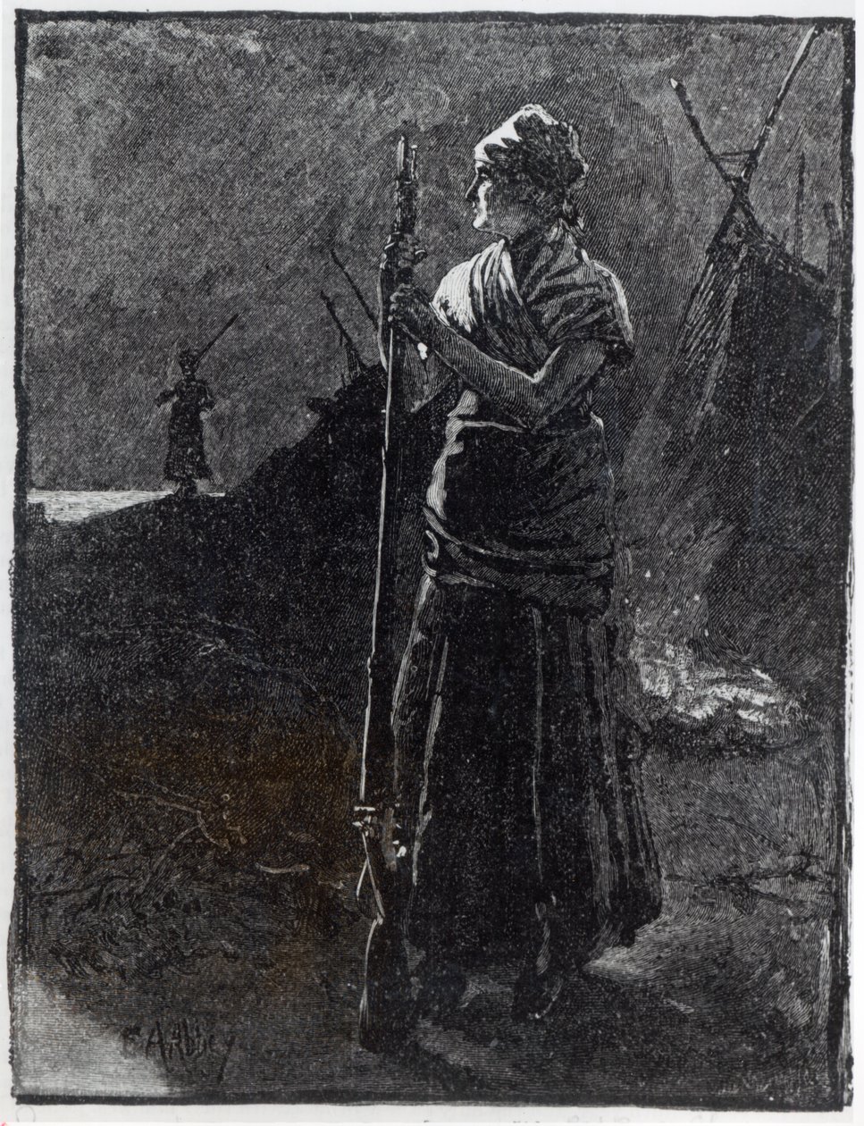 Kolonista z Czerwonej Rzeki, 1878 autorstwa Edwin Austin Abbey