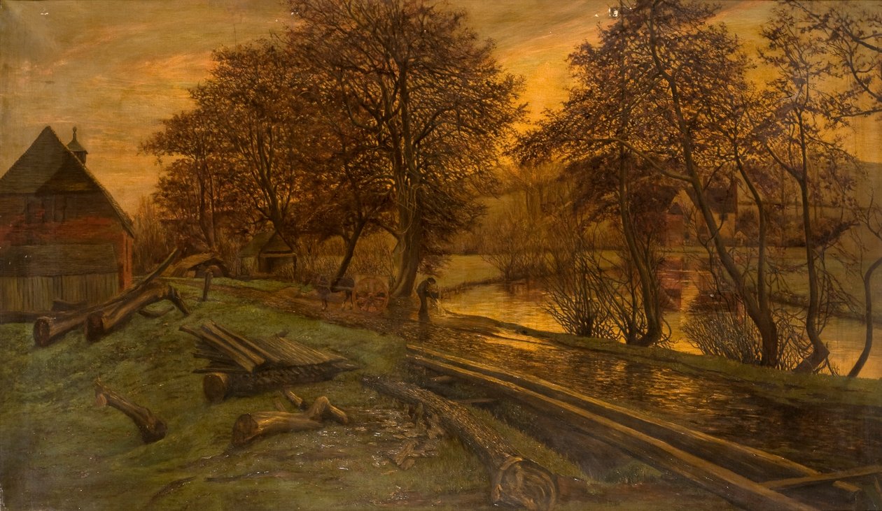 Tartak nad Wey, Guildford autorstwa Edwin Edwards