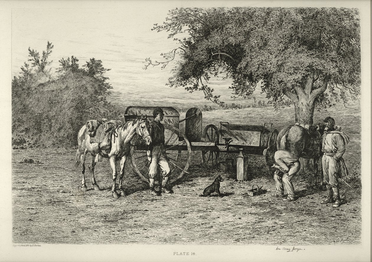 Kuźnia Armii autorstwa Edwin Austin Forbes