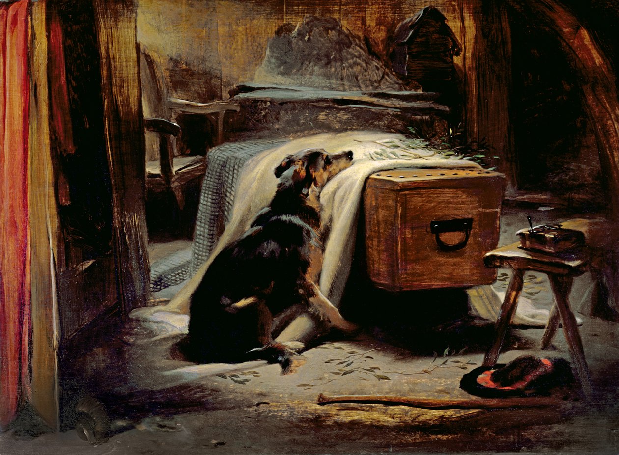 Główny żałobnik Starego Pasterza, c.1837 (panel) autorstwa Edwin Landseer