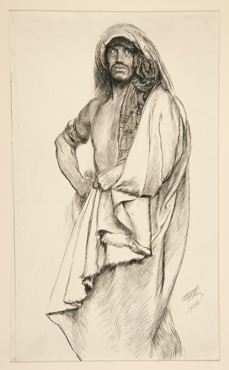 Aaron, od Tytusa Andronika autorstwa Edwin Austin Abbey