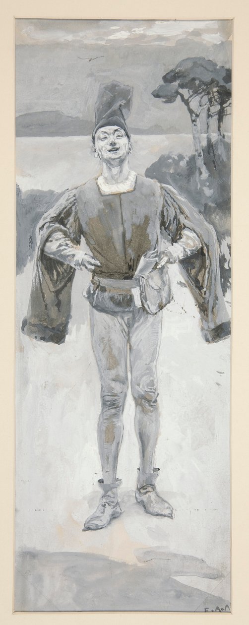 Autolycus, ilustracja do Ballad i Ballad Music Ilustrująca Szekspira autorstwa Edwin Austin Abbey