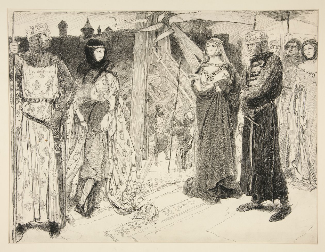 Przed murami Algieru: autorstwa Edwin Austin Abbey
