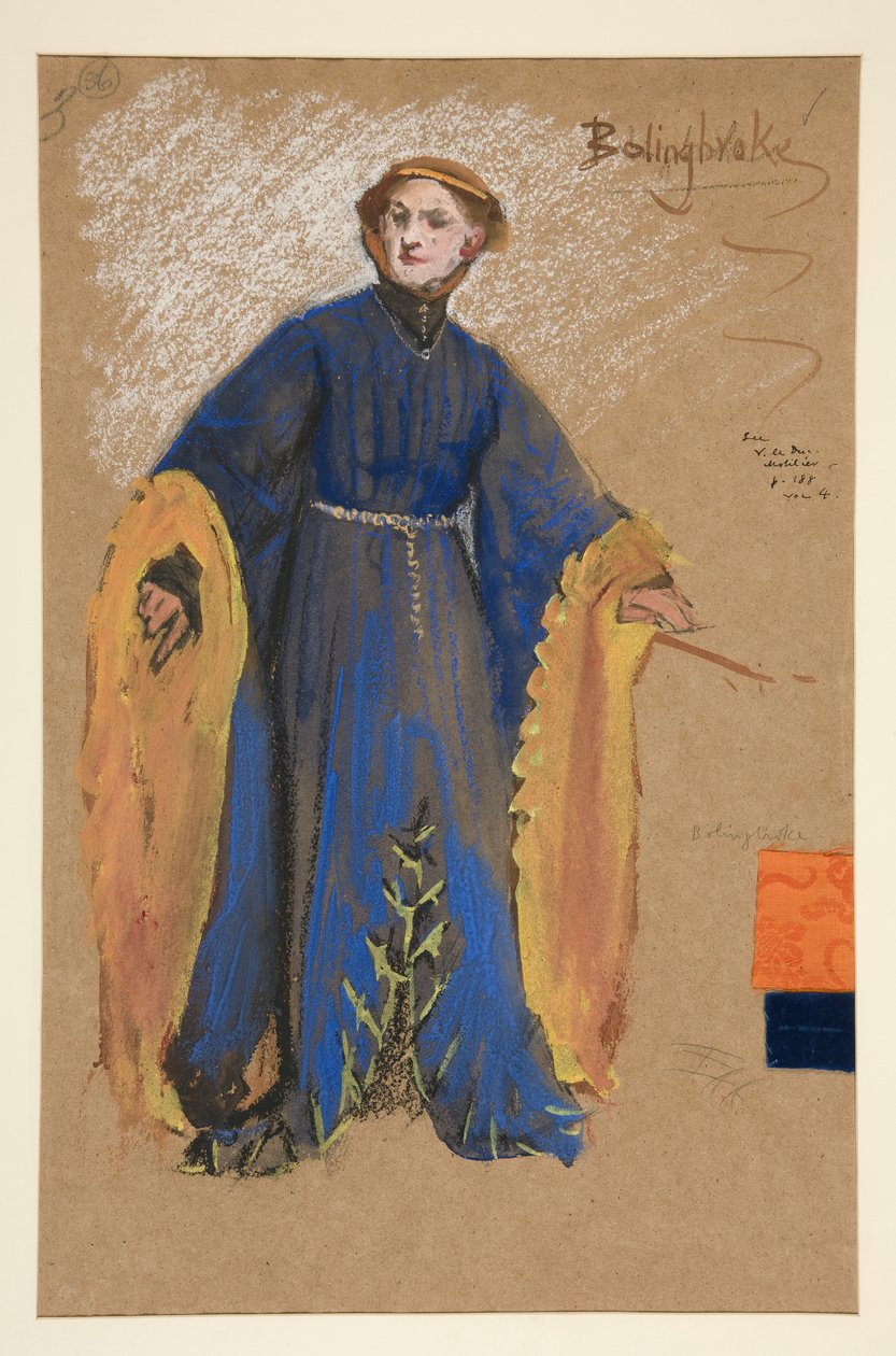 Bolingbroke, szkic kostiumu dla króla Ryszarda II autorstwa Edwin Austin Abbey