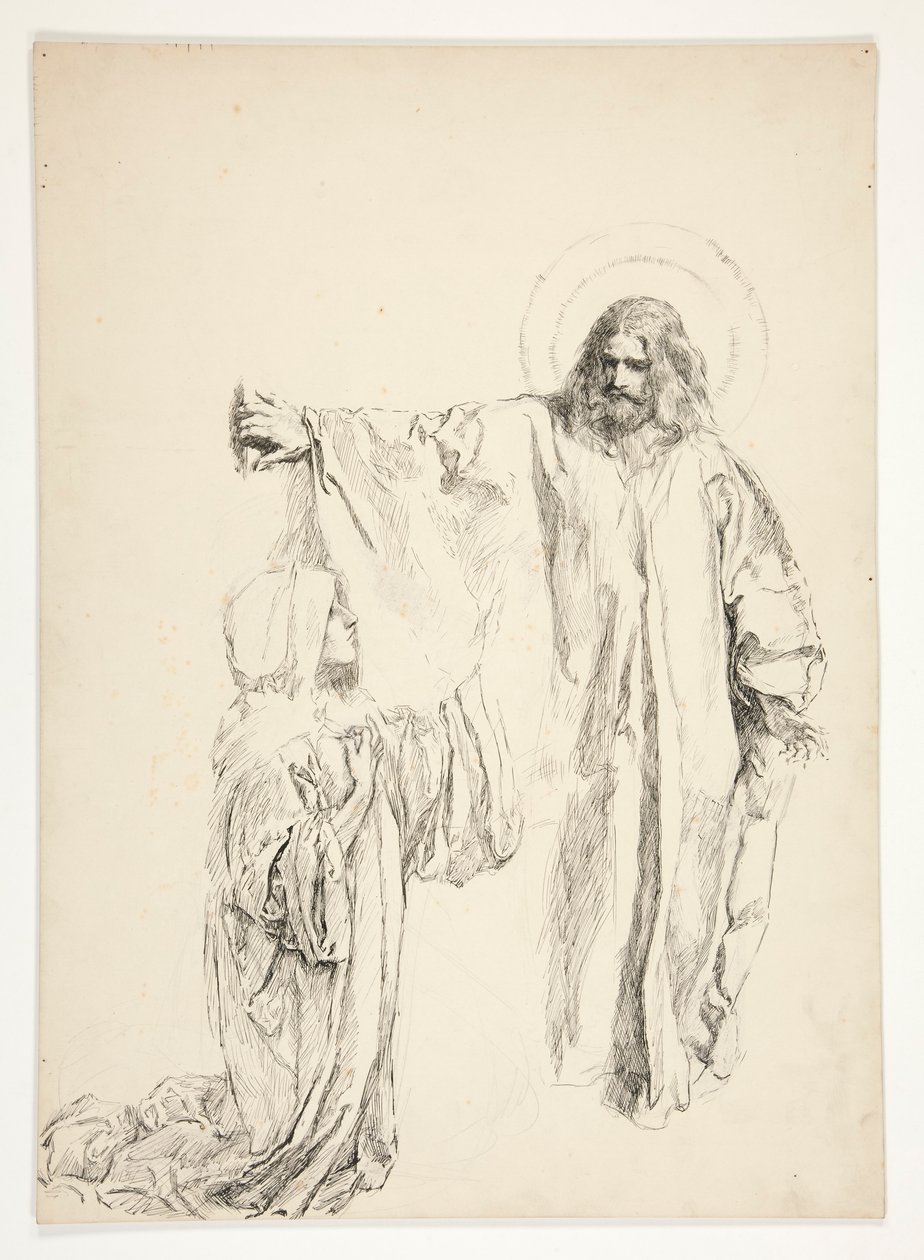 Chrystus i Maria Magdalena autorstwa Edwin Austin Abbey