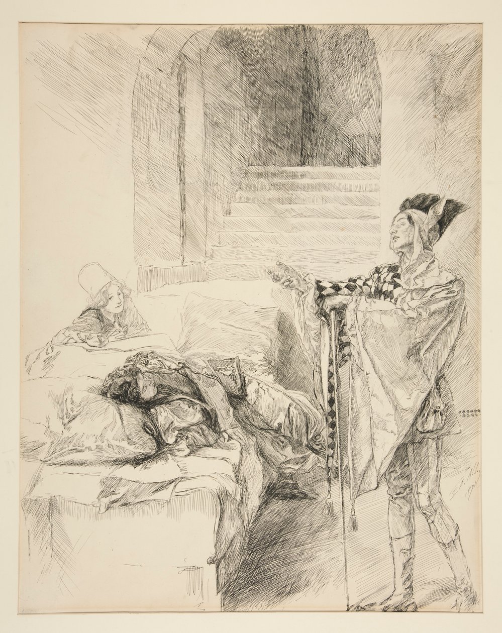 Błazen: autorstwa Edwin Austin Abbey