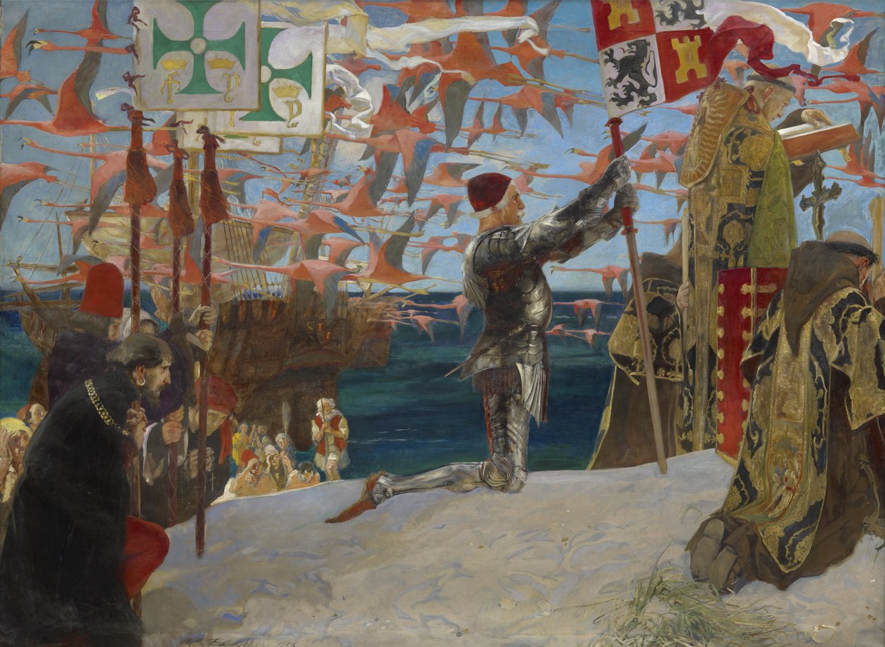 Kolumb w Nowym Świecie, 1906 autorstwa Edwin Austin Abbey