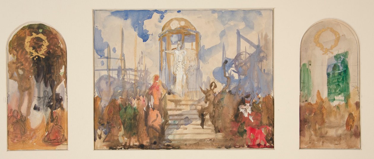 Studia składu dla autorstwa Edwin Austin Abbey