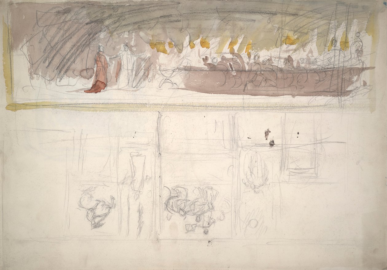 Studium składu dla autorstwa Edwin Austin Abbey
