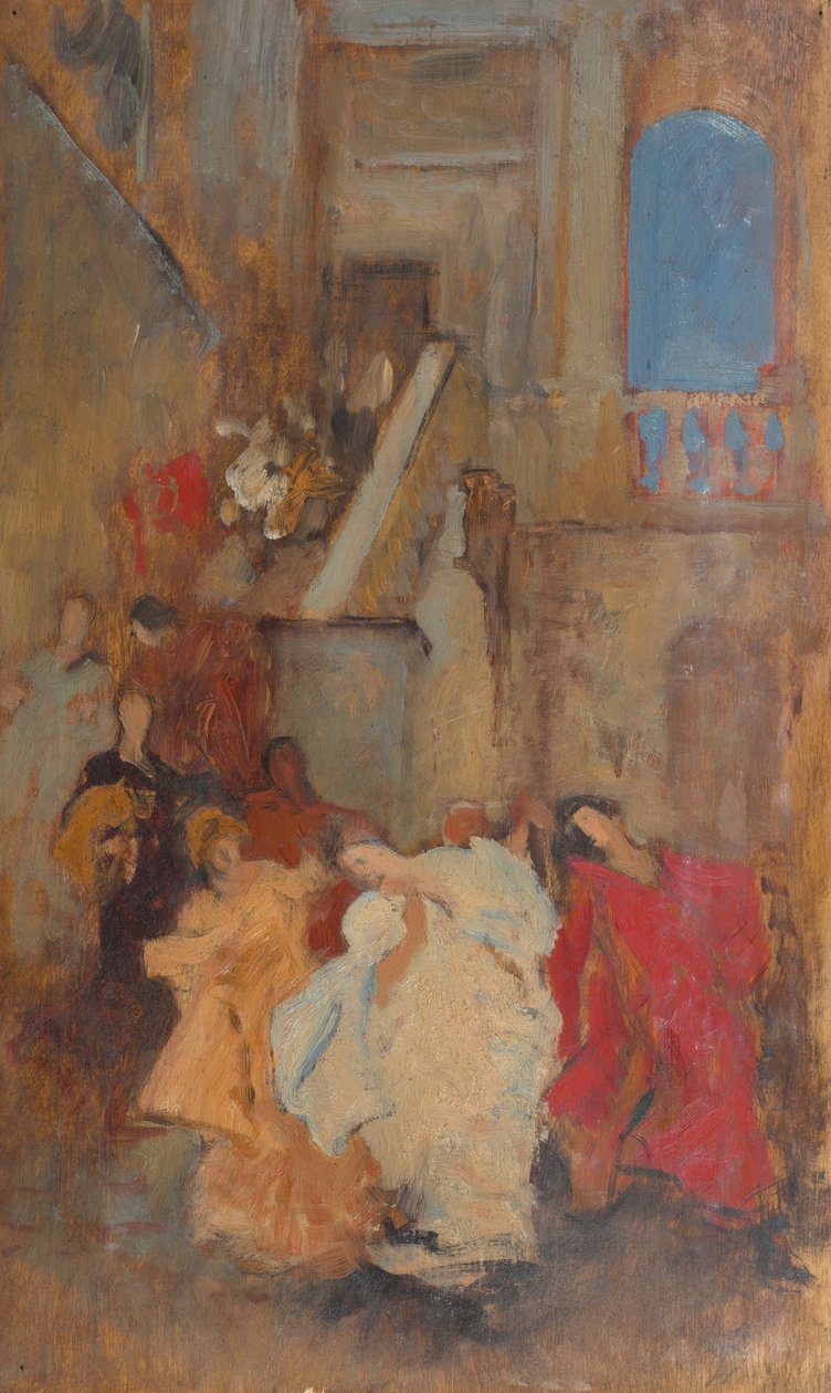 Studium kompozycyjne, być może dla A Measure autorstwa Edwin Austin Abbey