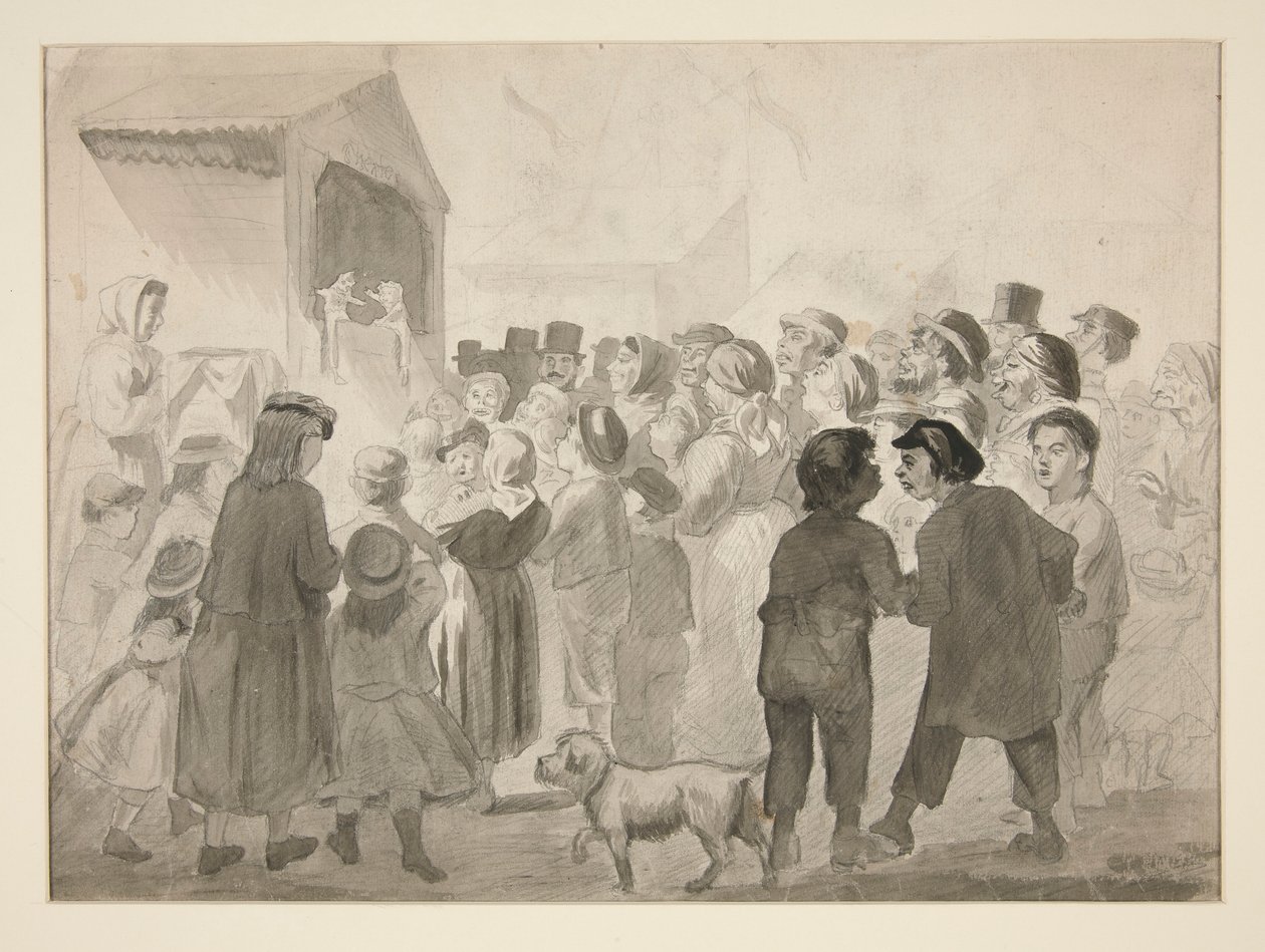 Scena tłumu autorstwa Edwin Austin Abbey