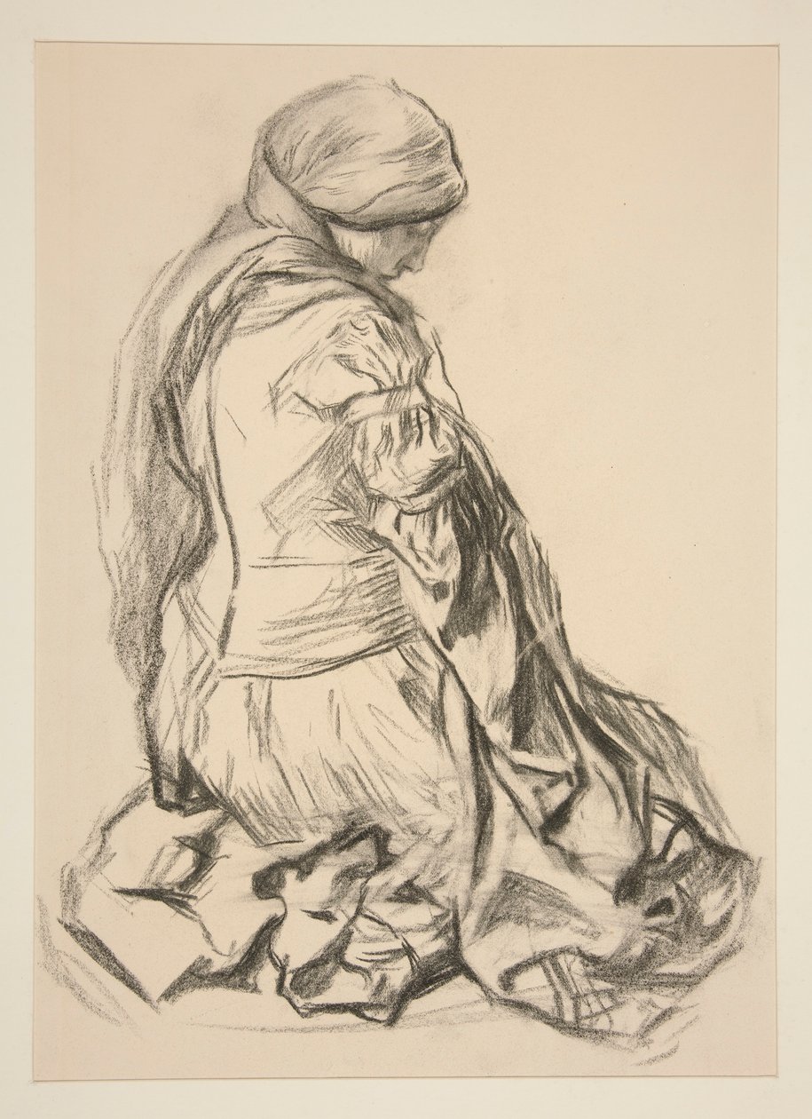 Studium draperii dla autorstwa Edwin Austin Abbey