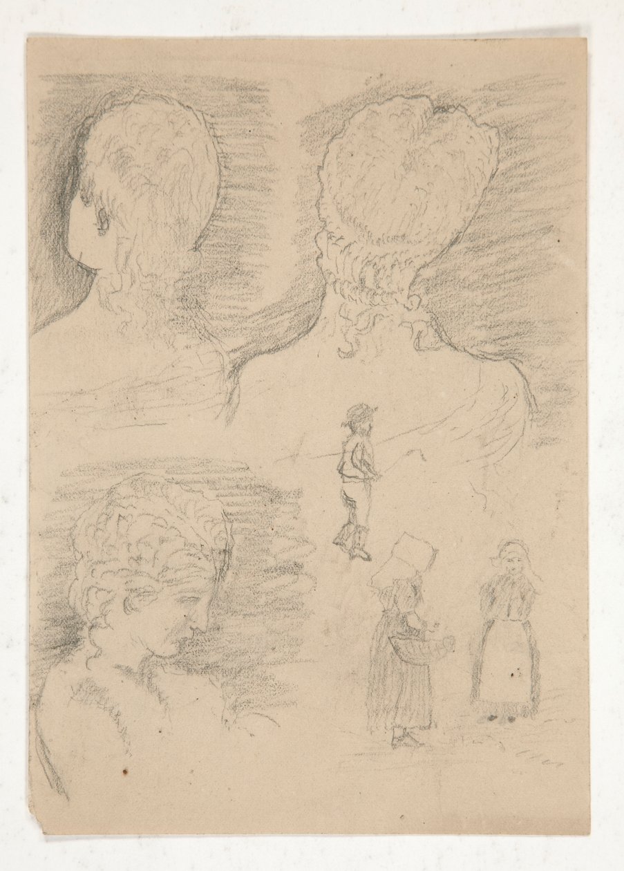 Rysunek popiersia rzeźby autorstwa Edwin Austin Abbey