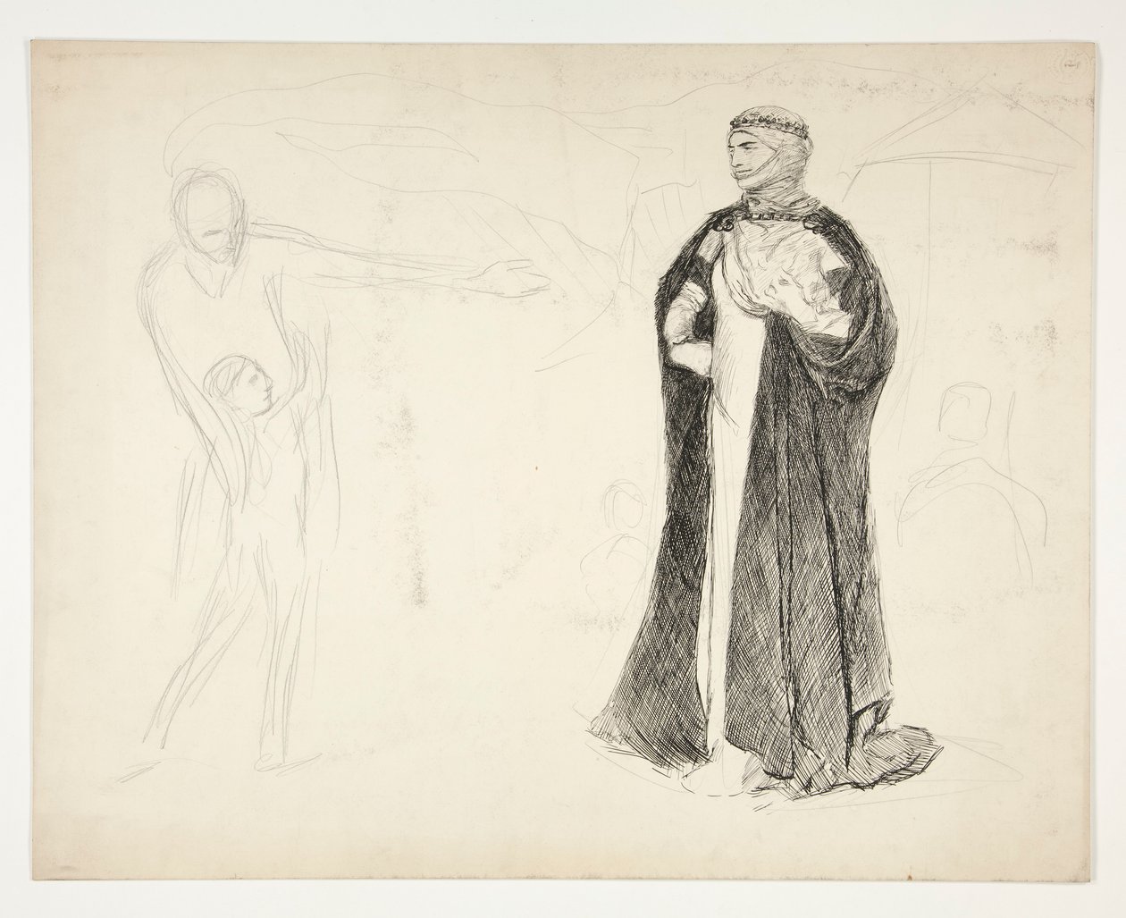 Wczesne studium dla króla Jana autorstwa Edwin Austin Abbey