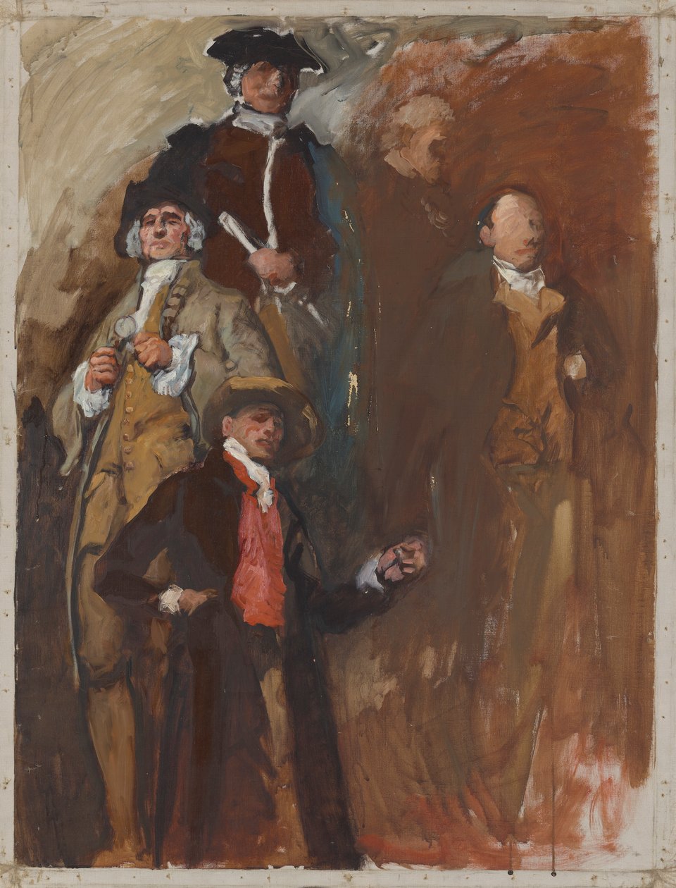 Studium postaci dla The Apoteosis of Pennsylvania, Izba Reprezentantów Izby Reprezentantów, Pennsylvania State Capitol, Harrisburg autorstwa Edwin Austin Abbey
