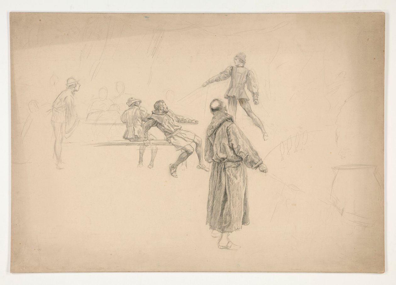 Rysunek rysunek autorstwa Edwin Austin Abbey