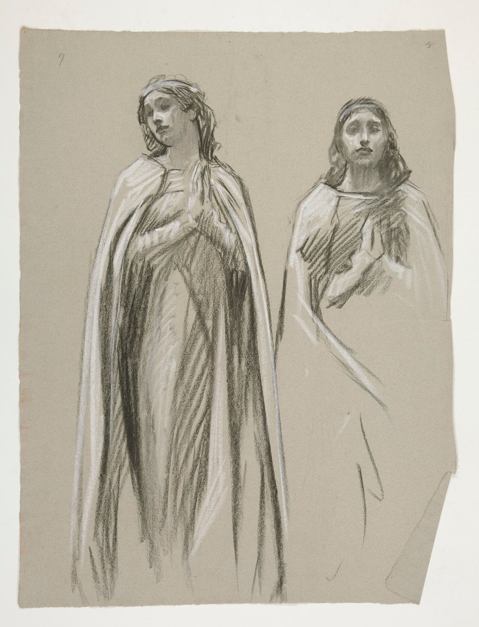 Studia figuralne do Złotego Drzewa(?), z The Quest of the Holy Graal (seria piętnastu obrazów dla Biblioteki Publicznej w Bostonie, ukończona w 1901) autorstwa Edwin Austin Abbey
