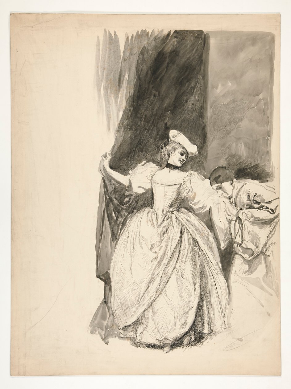 Studium postaci autorstwa Edwin Austin Abbey