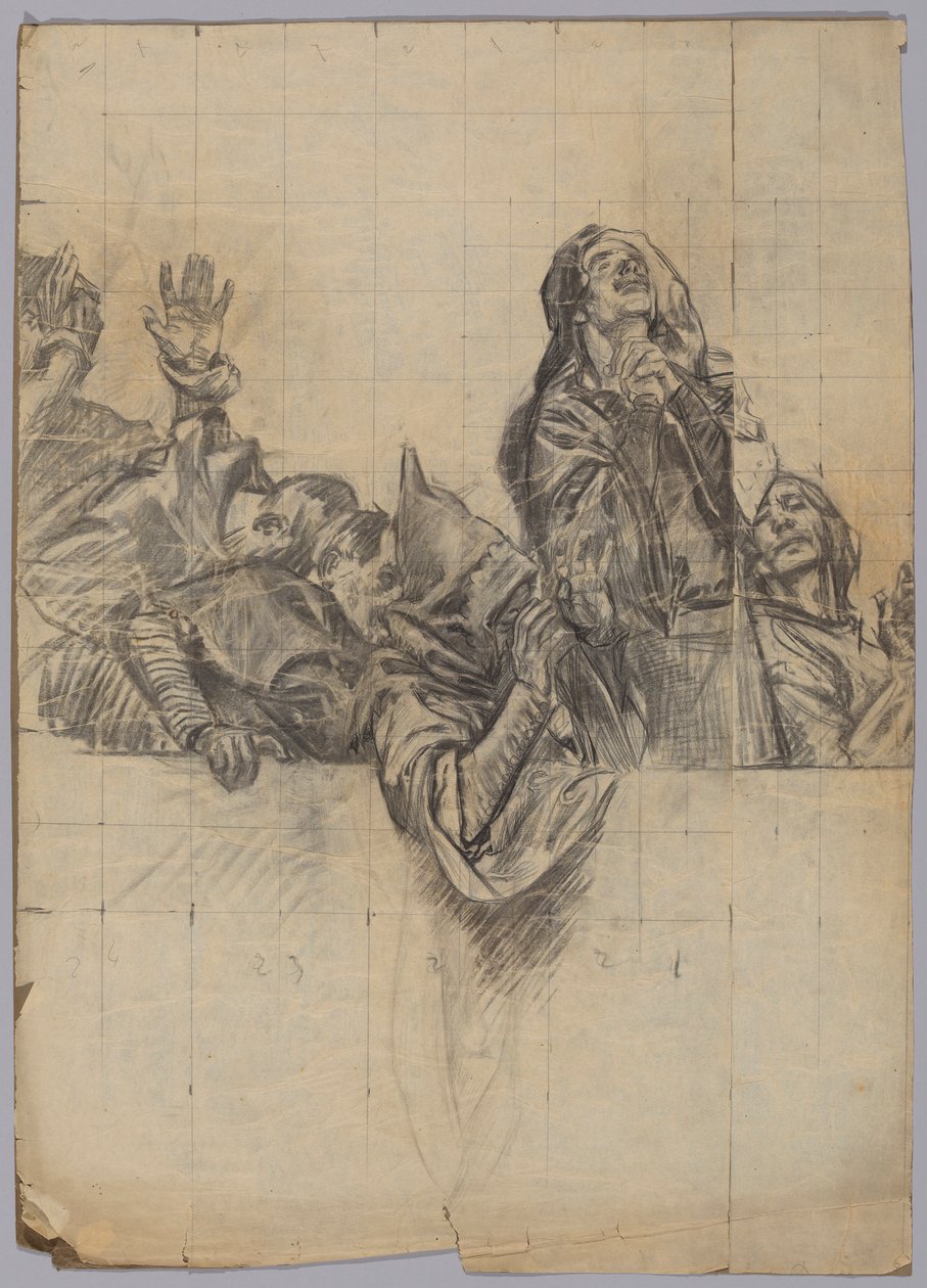 Studium postaci dla autorstwa Edwin Austin Abbey