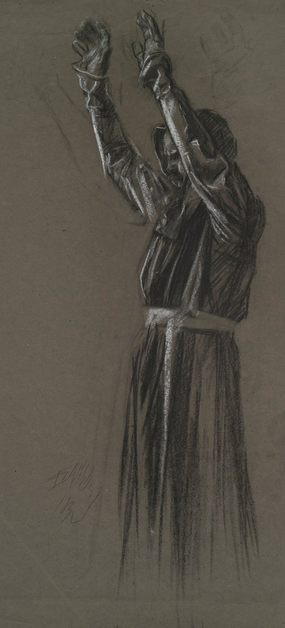 Studium postaci dla autorstwa Edwin Austin Abbey