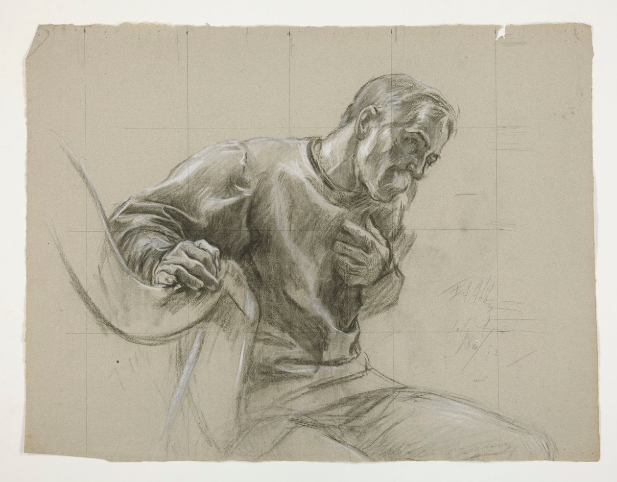Studium postaci dla autorstwa Edwin Austin Abbey