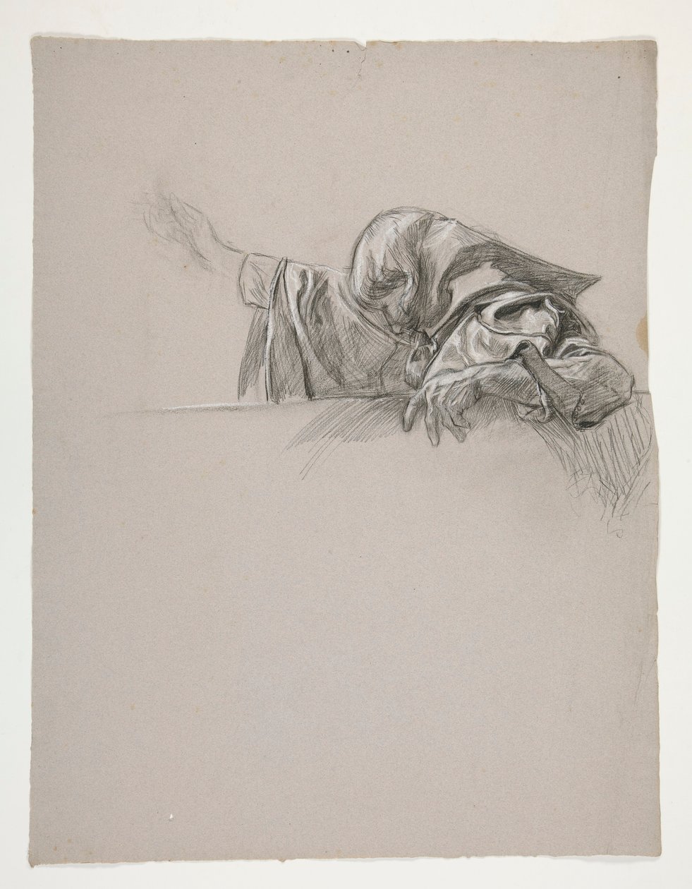 Studium postaci dla króla Artura autorstwa Edwin Austin Abbey