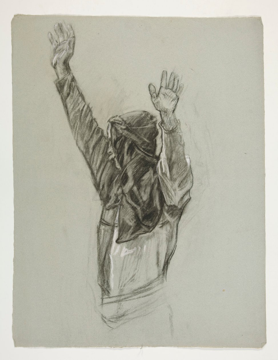 Studium postaci dla króla Artura autorstwa Edwin Austin Abbey