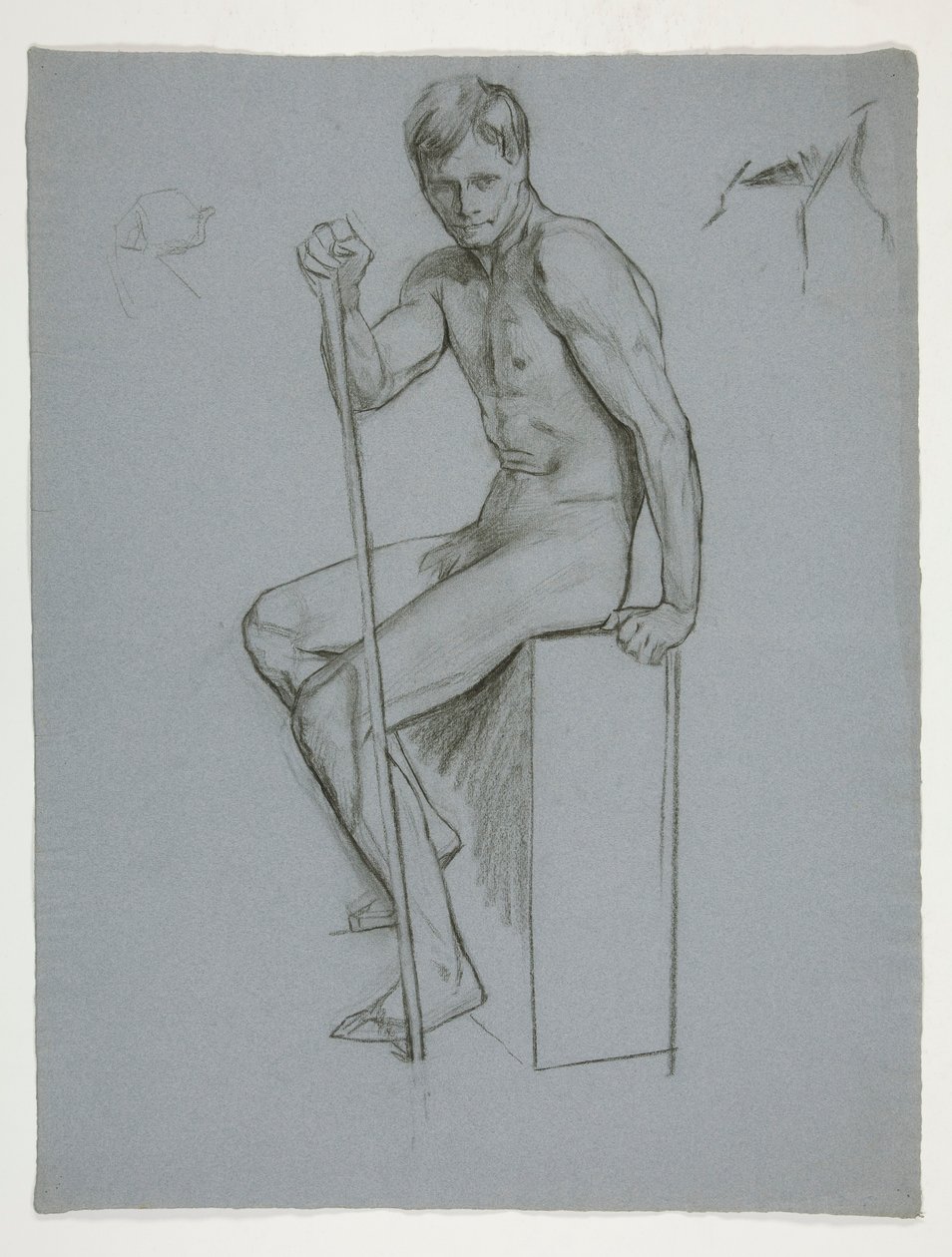 Studium postaci dla The Spirit of Vulcan, Genius of the Workers in Iron and Steel, capitol rotunda, Harrisburg, Pensylwania autorstwa Edwin Austin Abbey