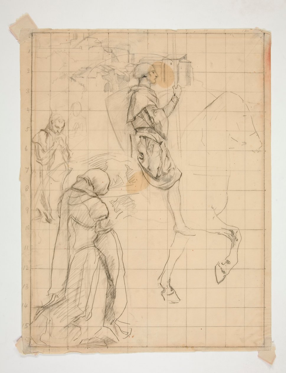Galahad na koniu: studium dla autorstwa Edwin Austin Abbey