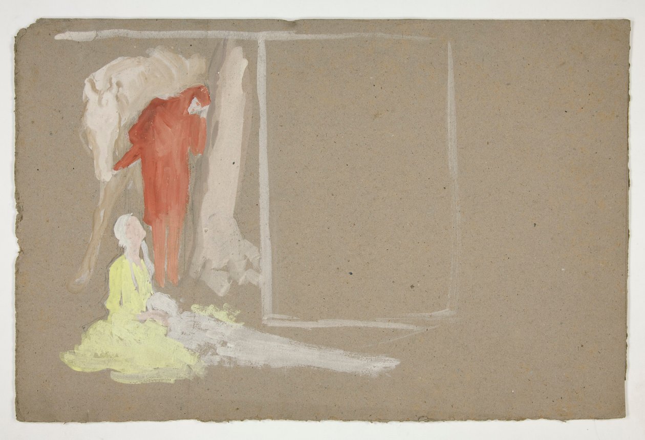 Grupa figur - (niezidentyfikowana ilustracja) autorstwa Edwin Austin Abbey