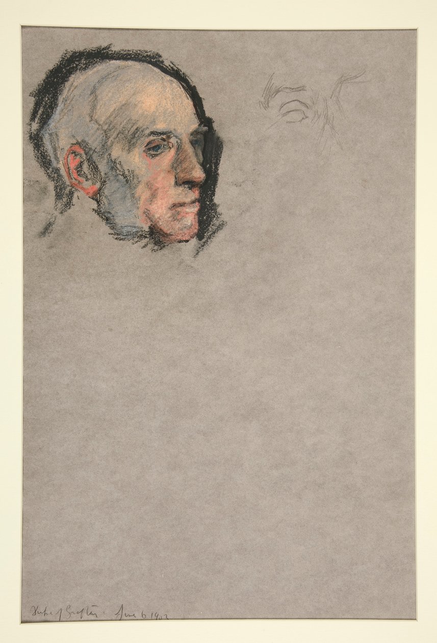 Głowa mężczyzny, portret koronacyjny Edwarda VII autorstwa Edwin Austin Abbey